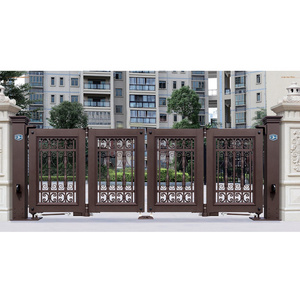 UAE House Main Gate Metal Automated Swing Folding Security Front Gate Designs for Mansion