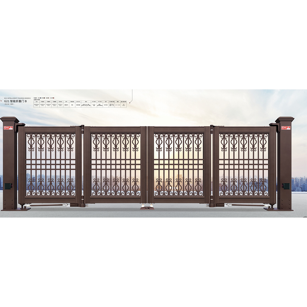 UAE House Main Gate Metal Automated Swing Folding Security Front Gate Designs for Mansion