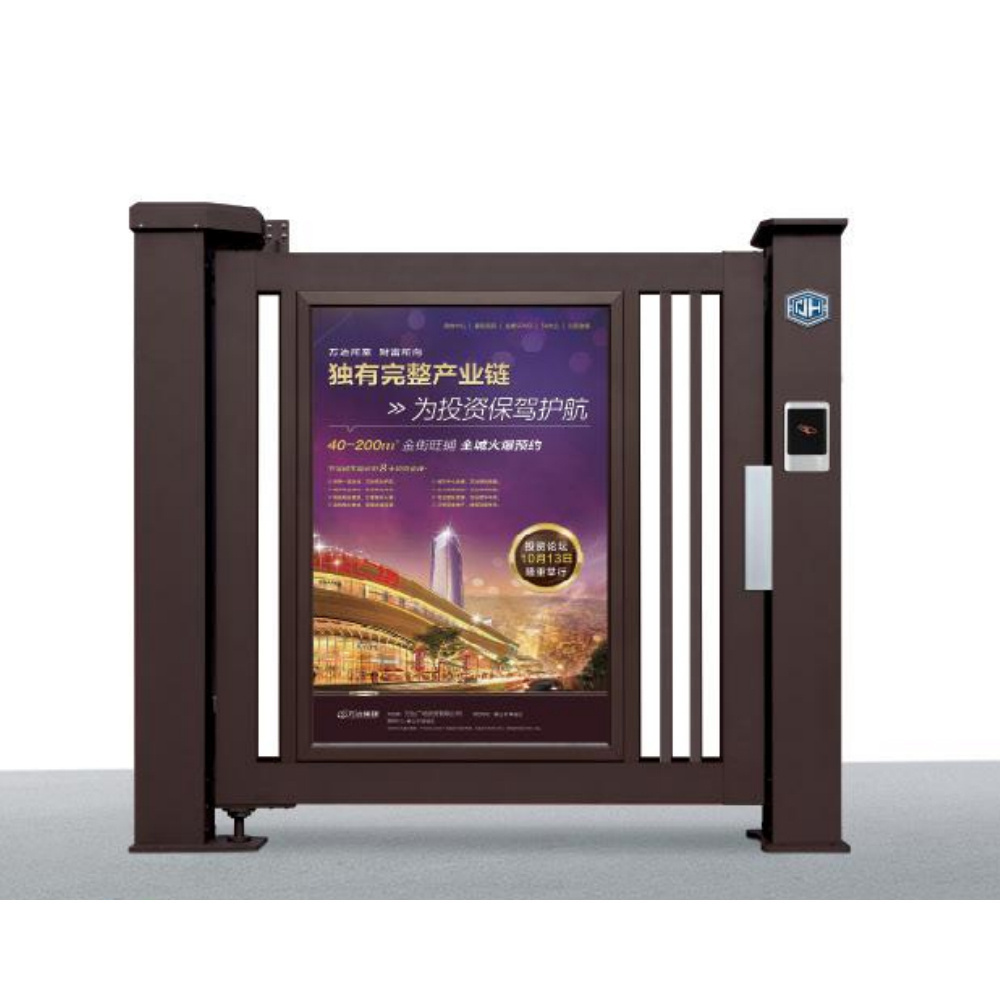 Aluminum Access Control System Advertising Automatic Speed Swing Gate ID Card Door