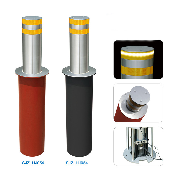 304 stainless steel automatic hydraulic bollard rising electric hydraulic bollards