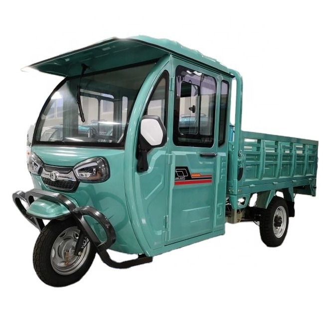 2.0 meter carriage length 1500 w motor electric tricycle with closed driver room electric cargo truck from original factory