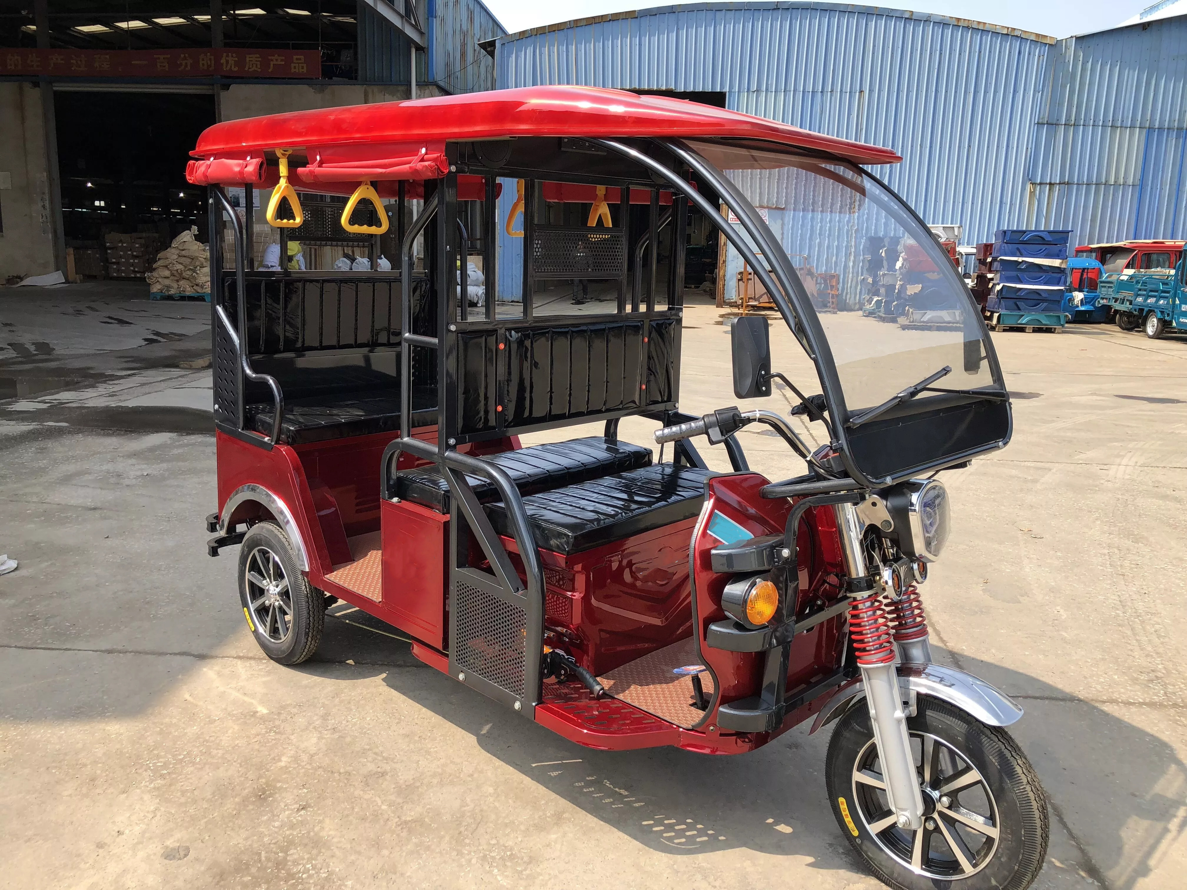 Electric Tricycles 3 Wheeler Tuk Tuk Electric Adult Passenger Tricycle With Solar Panel