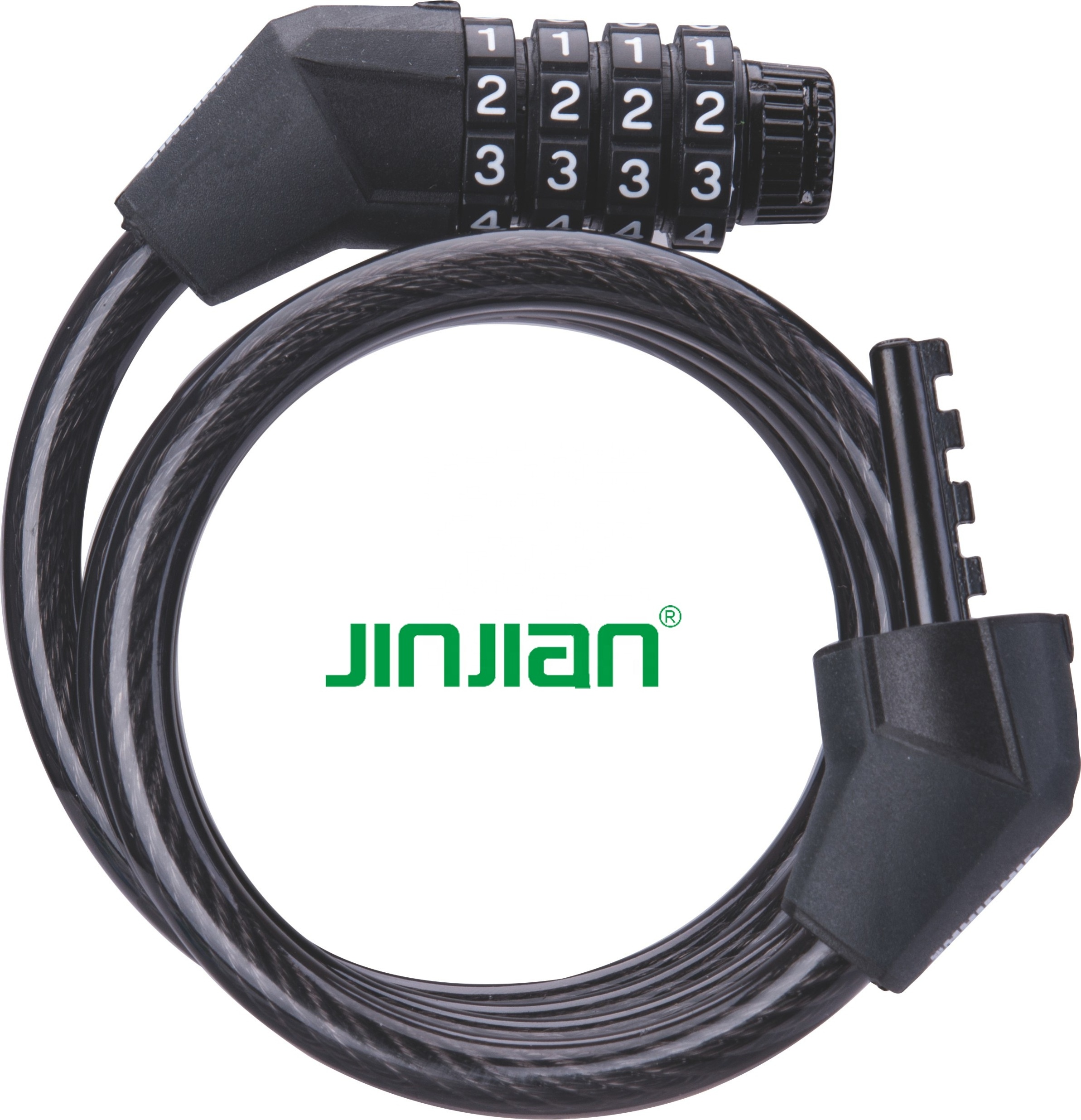 Jinjian easy carrying Easy cable lock bike accessories Installation hot sale small bike lock for kids bike and helmet