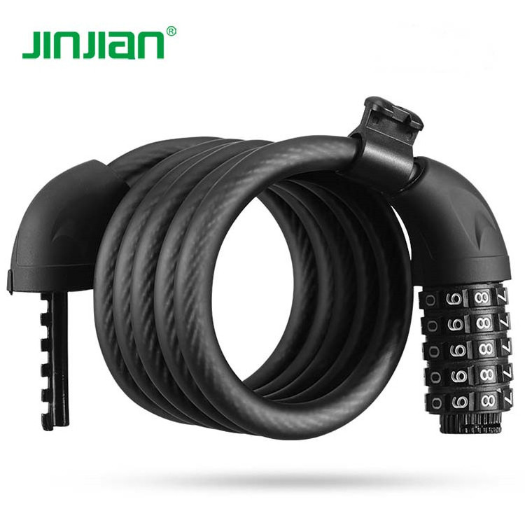 Hot Sale Combination Bike Lock 5 Digits Resettable Anti-theft Bicycle Matte Cable Lock For Motorcycle