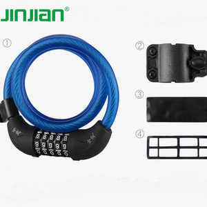 Hot Sale Combination Bike Lock 5 Digits Resettable Anti-theft Bicycle Matte Cable Lock For Motorcycle