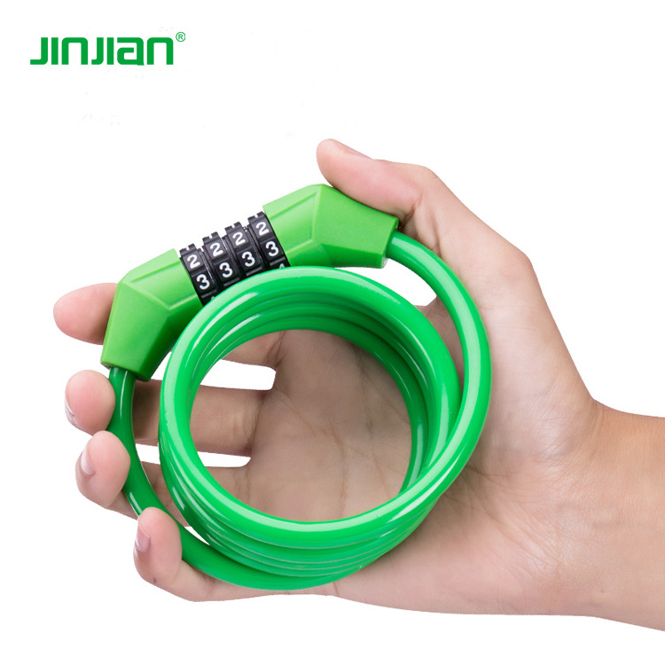 Bicycle Lock 8x1200mm 4 Digit Combination Code Spiral Cable Bike Cycle Lock