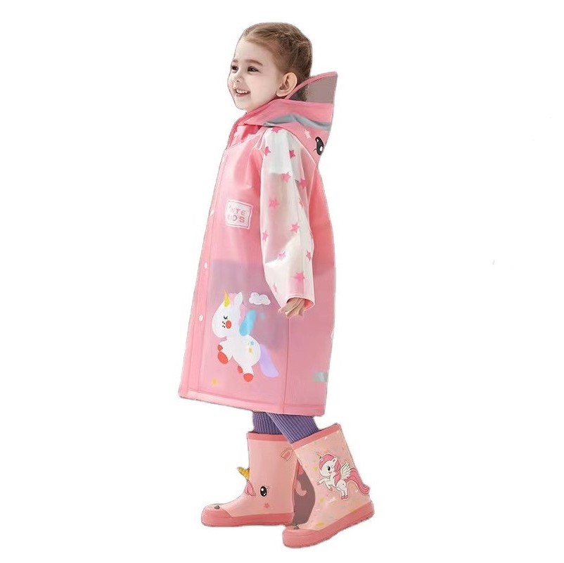 unisex little boys girls waterproof cartoon rain coat matching toddler kid raincoat rain boots umbrella set