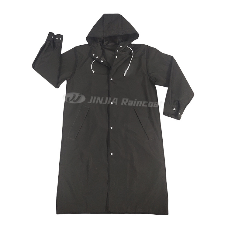 High Quality EVA Unisex Raincoat Thickened Waterproof Jacket Women Men Black Hiking Waterproof Rain wear