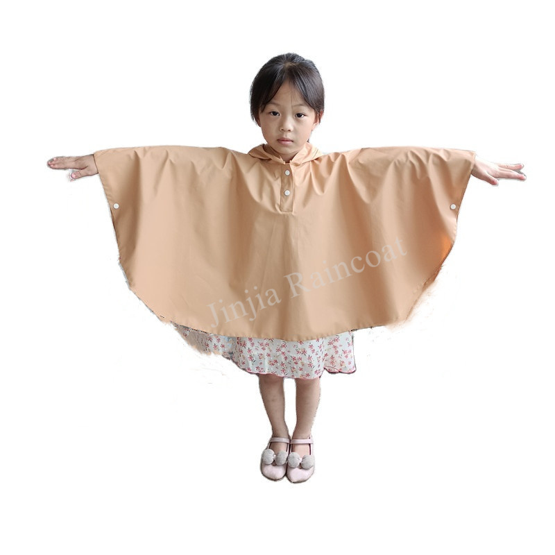 Lightweight waterproof baby boys girl hooded rain coat polyester rain poncho for toddler kids