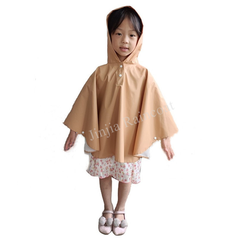 Lightweight waterproof baby boys girl hooded rain coat polyester rain poncho for toddler kids