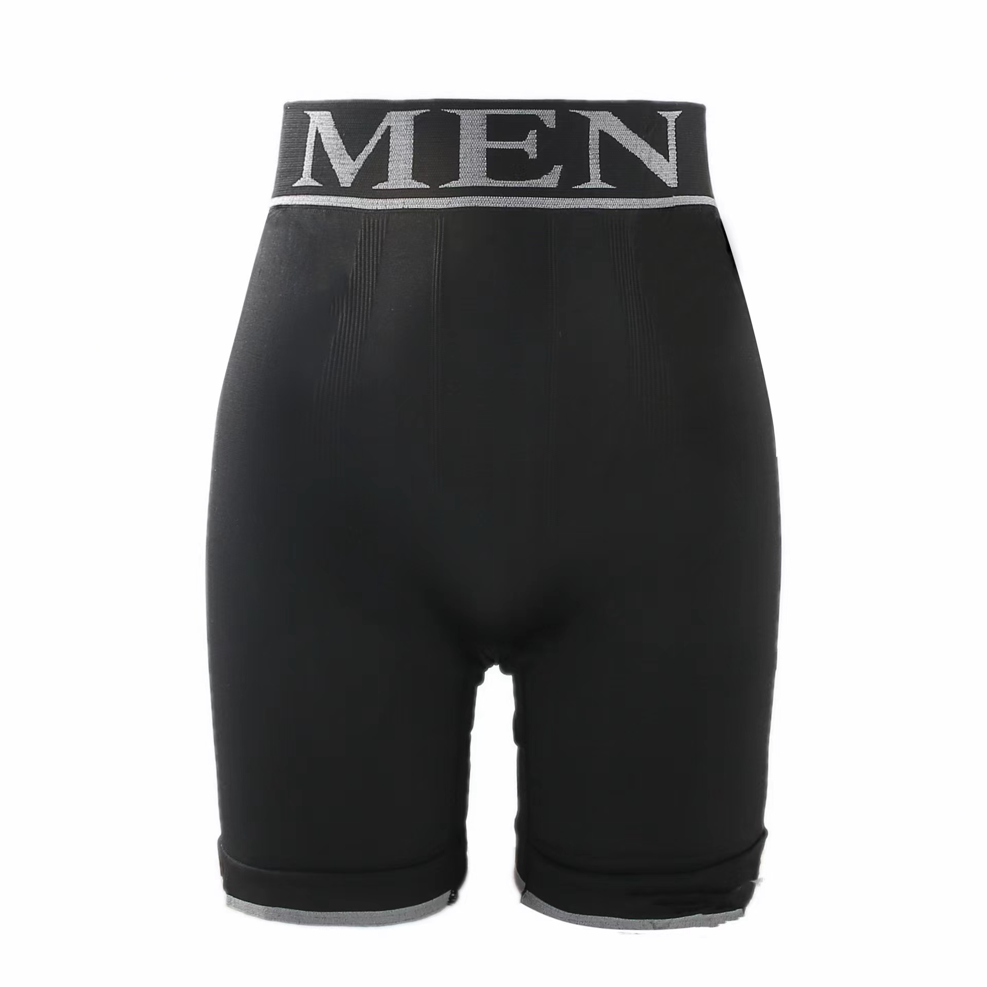 Customized MEN logo high elasticity long leg shorts underpant seamless Men's Briefs & Boxers underwear