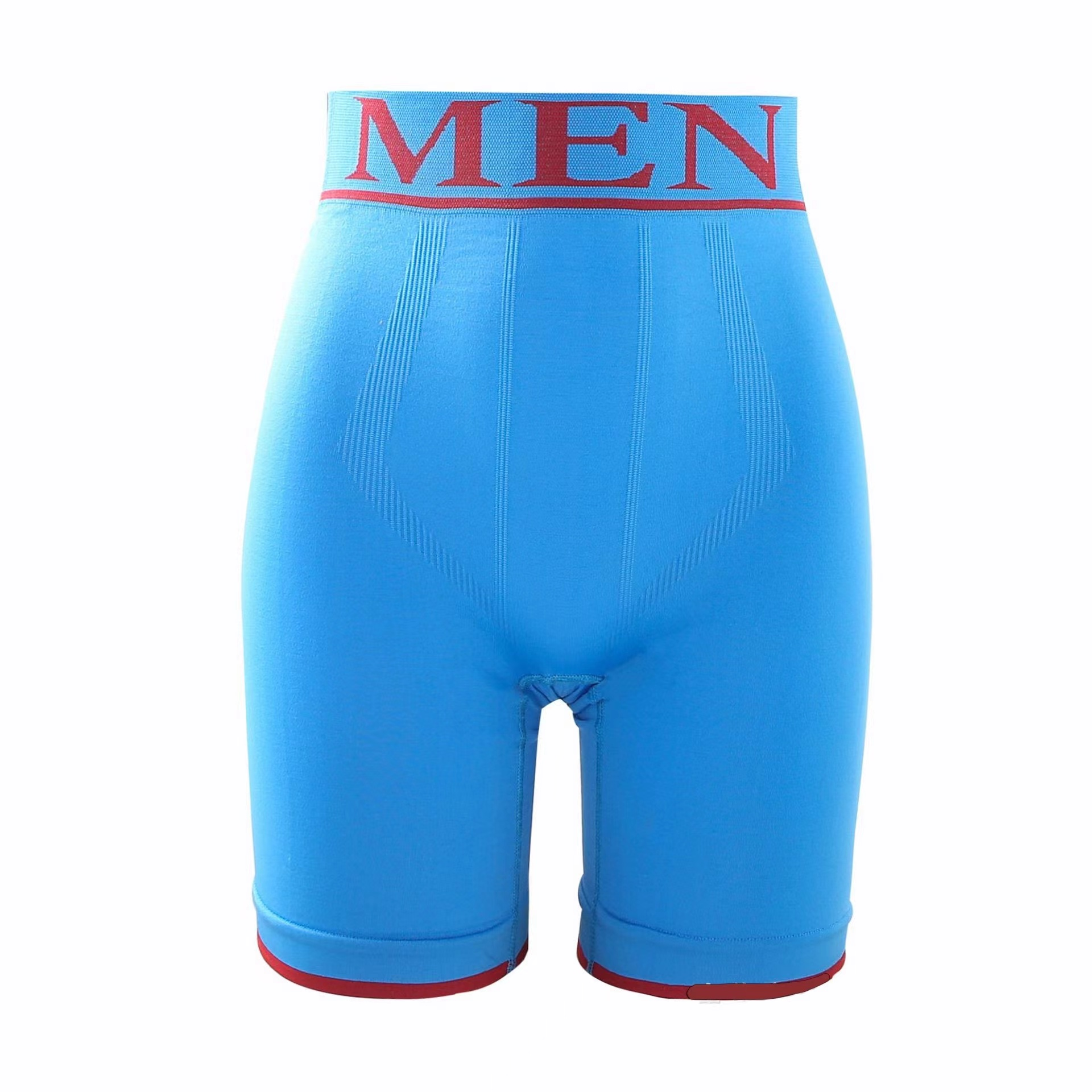 Customized MEN logo high elasticity long leg shorts underpant seamless Men's Briefs & Boxers underwear