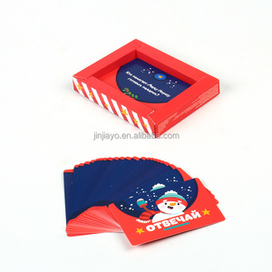 Custom Festival Theme Snowman Character Playing Card Game for Kids Good Quality