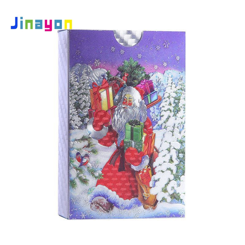 Jinayon Wholesale Custom Color Printing Christmas Entertainment Plastic/PVC Playing Cards Waterproof Card Board Game