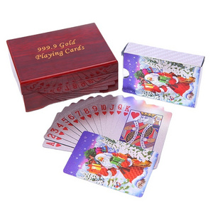 Jinayon Wholesale Custom Color Printing Christmas Entertainment Plastic/PVC Playing Cards Waterproof Card Board Game