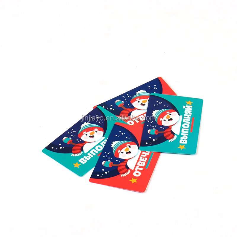 Custom Festival Theme Snowman Character Playing Card Game for Kids Good Quality