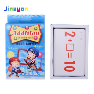 Jinayon Wholesale Custom Printing Kids Education Mathematics Numbers Children Learning Flash Cards