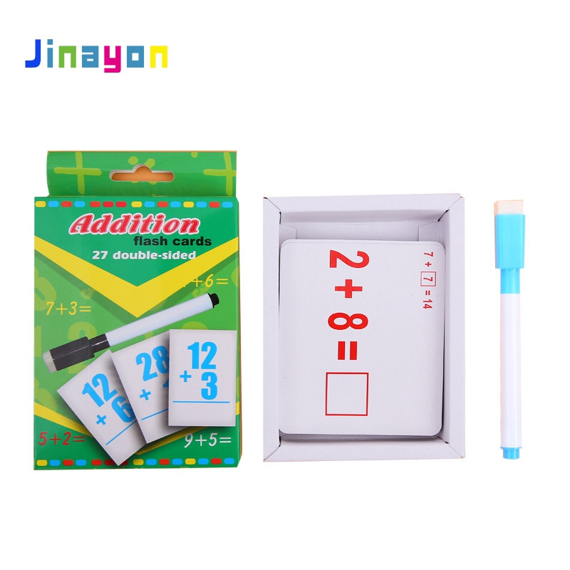 Jinayon Wholesale Custom Printing Kids Education Mathematics Numbers Children Learning Flash Cards