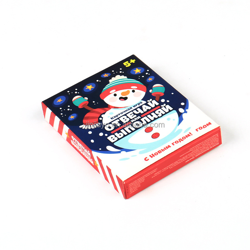 Custom Festival Theme Snowman Character Playing Card Game for Kids Good Quality