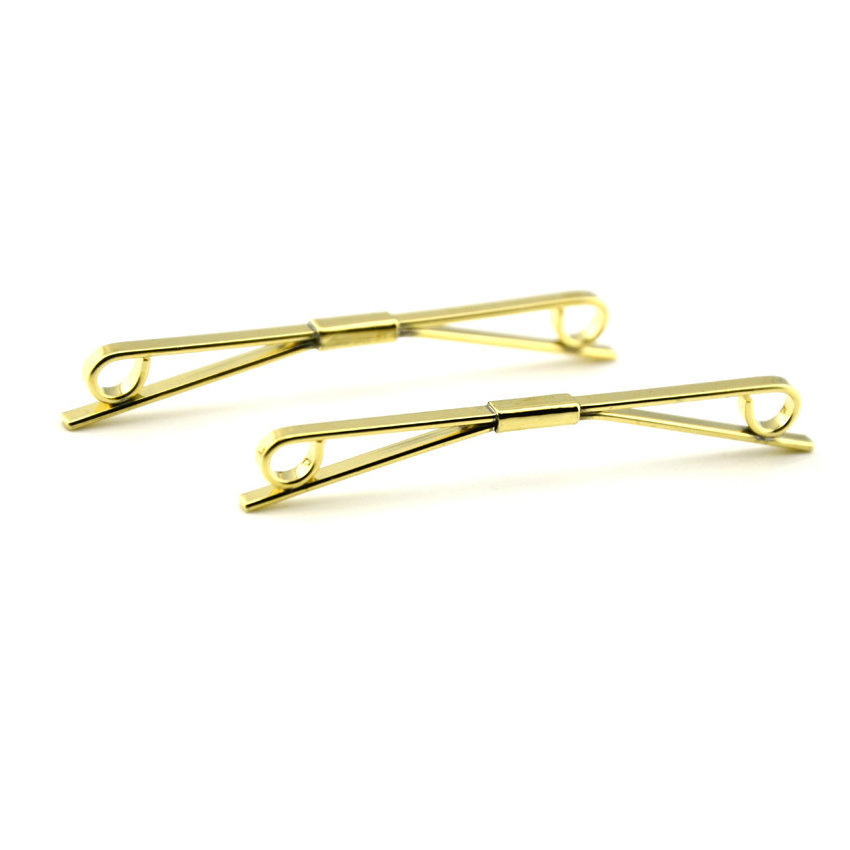 Custom quality business gift creative charm shirt collar pins for men safety pin style tie bar