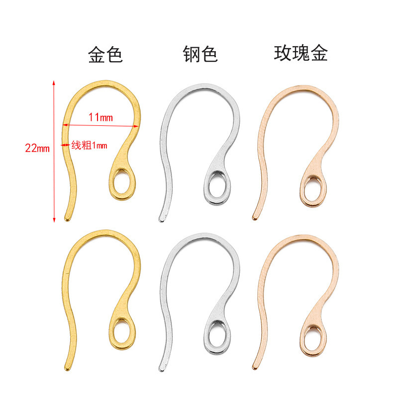 Stainless steel diy accessories geometry fashion jewelry earrings simple style ear hook