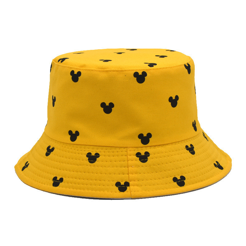 Wholesale super cute animal printing silk screen printing cotton trendy bucket hats for adults