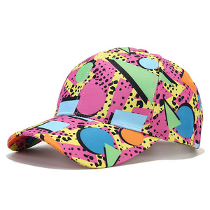 Outdoor Leisure New Sun Hat Sunshade Graffiti Printed Vintage Baseball Cap for Men And Women