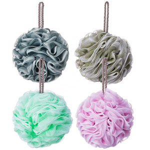 Loofah Bath Sponge Shower Pouf Exfoliating Body Scrubber Ball Double Pouf Mesh Sponge for Bath