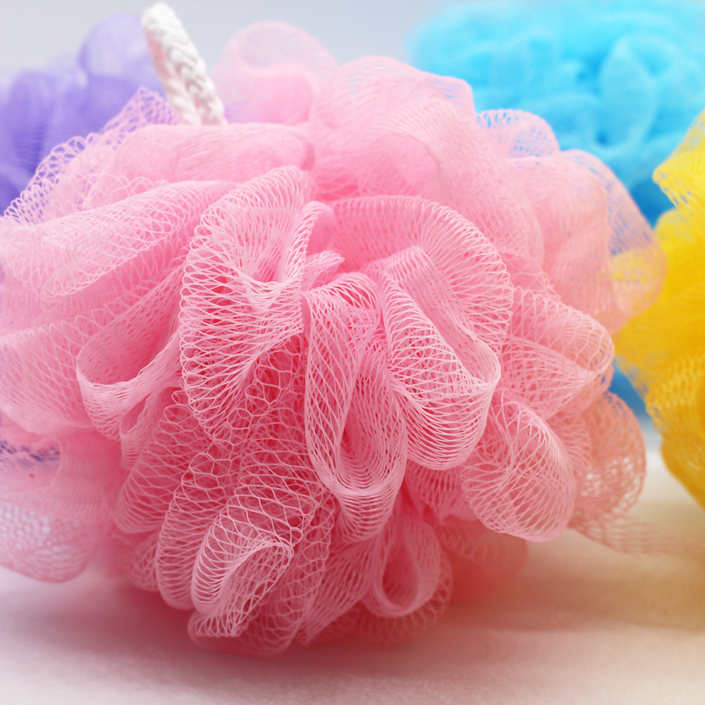 Hot Selling 13g-80g Mesh Shower Loofah Bath Pouf Exfoliating Bath Sponge In Stock