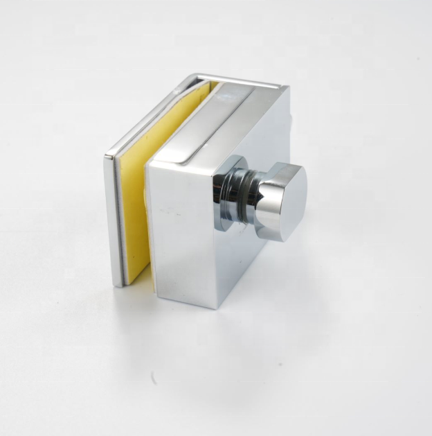 Zinc Alloy Square Shape Glass Door Lock Glass Latch