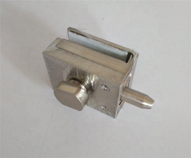 Zinc Alloy Square Shape Glass Door Lock Glass Latch