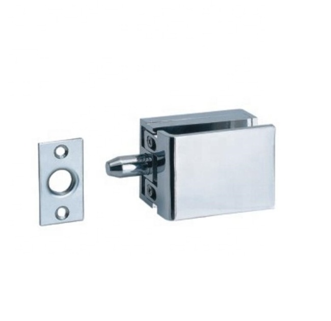 Zinc Alloy Square Shape Glass Door Lock Glass Latch