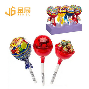 Wholesale Custom Big Bom Lolly Round Fruit Flavored Giant Lollipop Private Label Halal Big Bom Lollipop