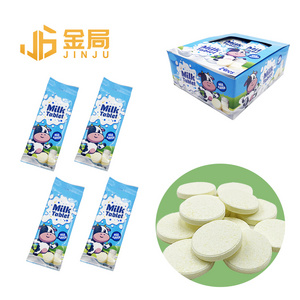 Chinese Cow Milk Flavored Dry Hard Confectionery Press Candy Milk Tablet Candy