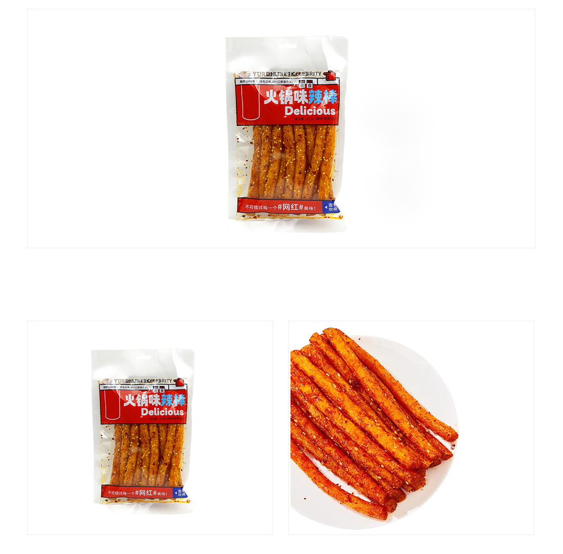 Hot Sale Popular China Spicy Strip Latiao Grain Snacks Chinese Snacks Spicy Strip