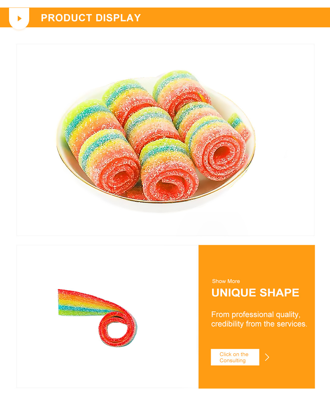 Children bulk fruit roll ups candies multicolor sour belts gummies confectionery strips soft candy