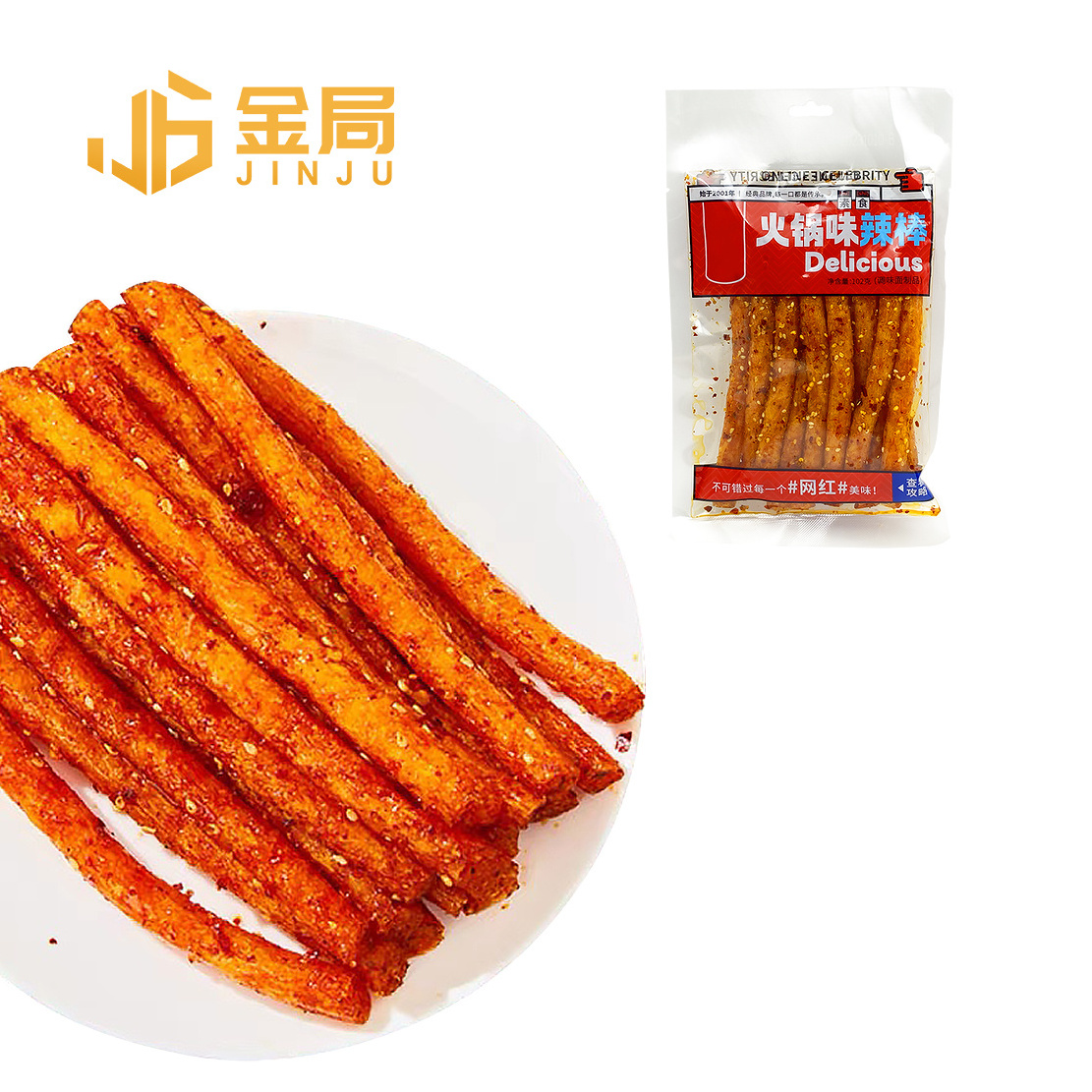 Hot Sale Popular China Spicy Strip Latiao Grain Snacks Chinese Snacks Spicy Strip