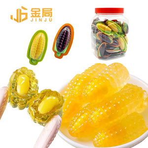 New Design Corn Shape Chews Gummy Candies Health Corn Jelly Gummy Candy with Jam