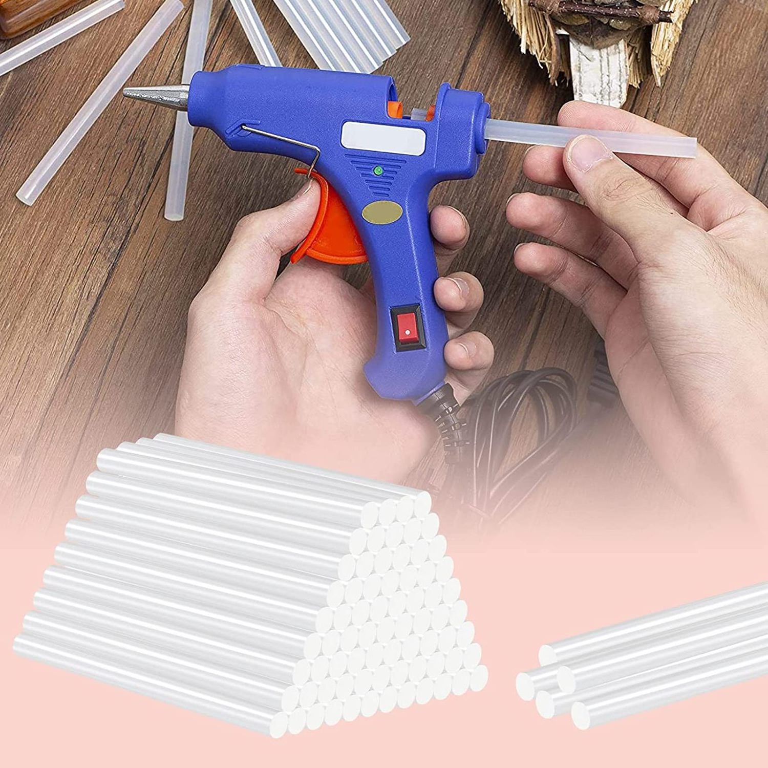 JJX Silicone 7mm hot melt glue sticks 11mm gun stick school DIY hot glue gun sticks