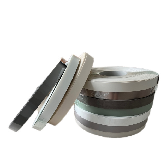 Custom Metallic Brushed Decorative Glue for Pvc Edging Banding Tape Trim Strip Exquisite Edge Band Roll