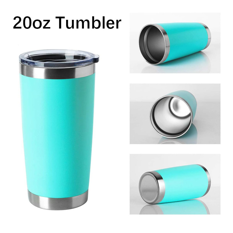 In stock travel mug double wall stainless steel sublimation coffee cup 20oz tumbler mug