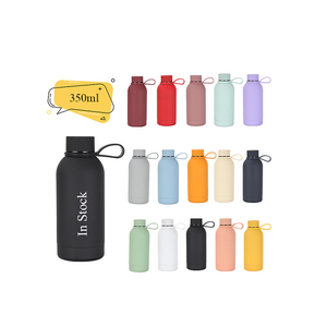 Rubber Holder  Vacuum Jar Matte Water Stainless Steel Metal Insulated Small Mouth Bottle