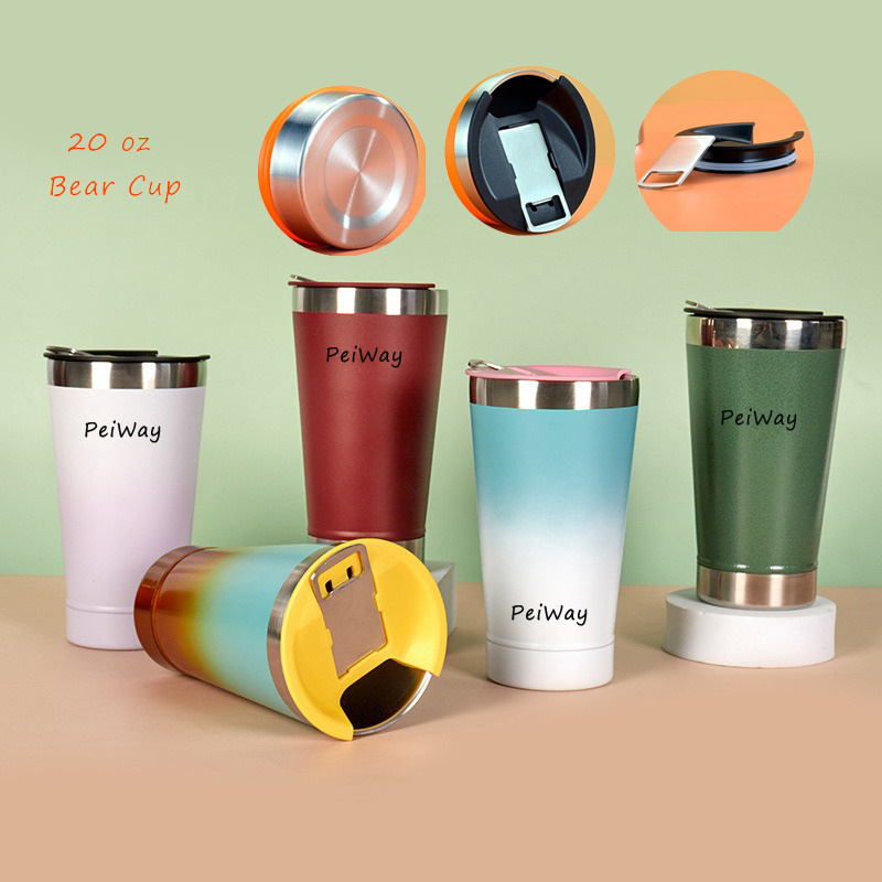 Plastic Pp Custom Logo Drink Water Wi Adult Sippy Cold L 20oz Peiweicool Tumblers Cups With Magnetic Slide