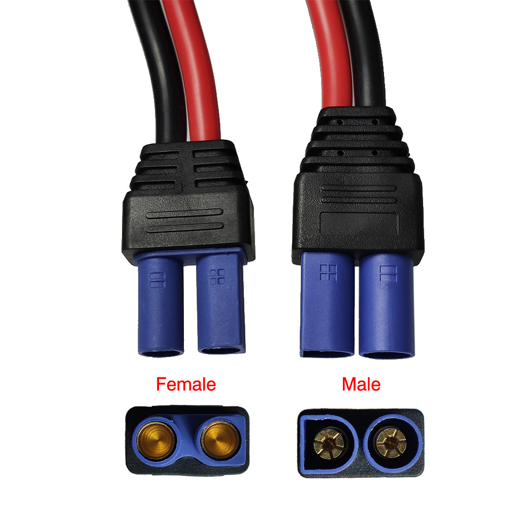 50A battery charger solar connector plug EC5 female terminal forklift  electrical connector plug golf cart