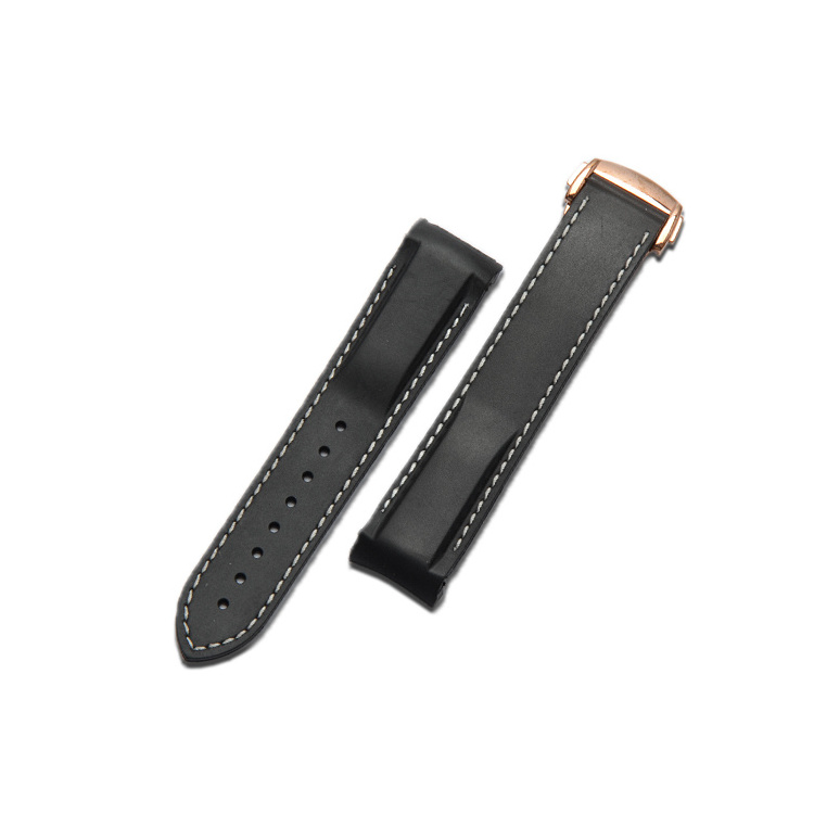 Fashion Bulk Smart Watch Thin Silicone Rubber Watch Straps with Stitching