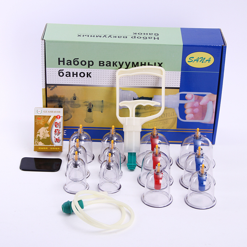 12 cups pull out a vacuum cupping apparatus with Russian Box