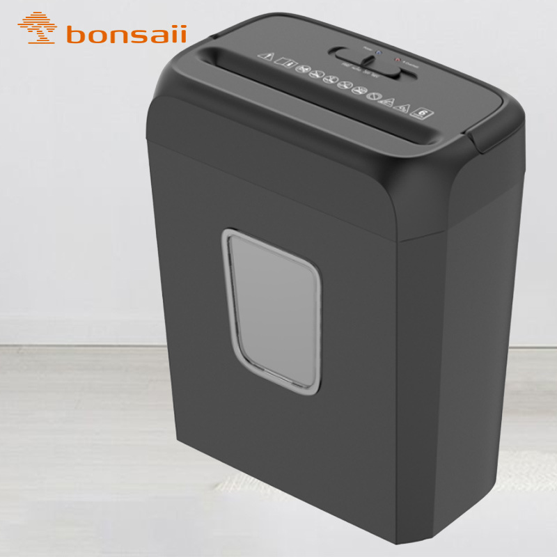 for Home Use 6-Shee Crosscut Paper and Credit Card Shredder for Home Office with Handle for Document Mail Staple Paper Shredder