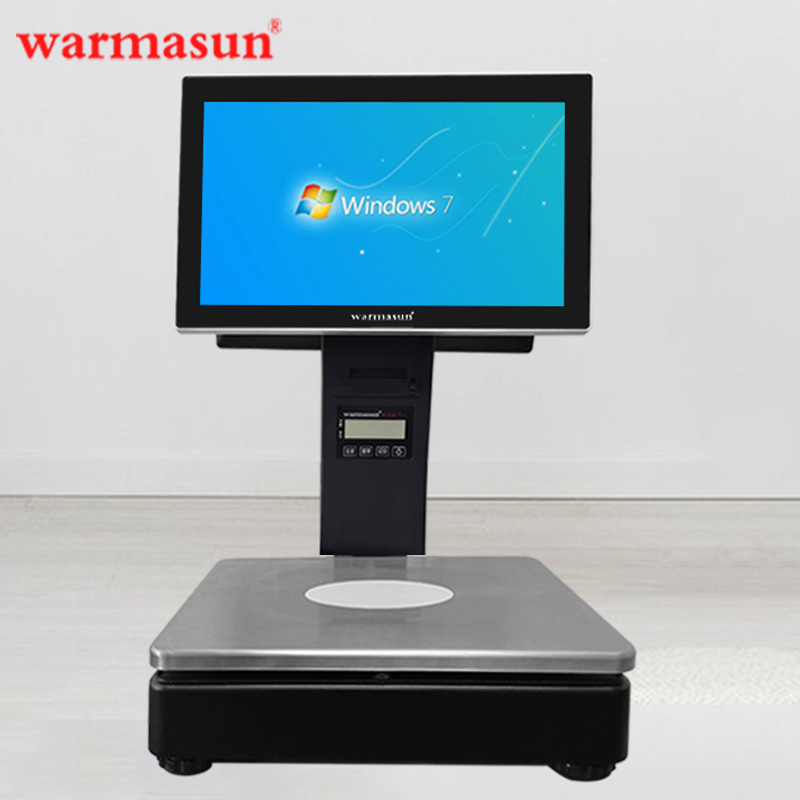 Precise weighing face recognition double screen weighing print waterproof touch cash register scale cash register