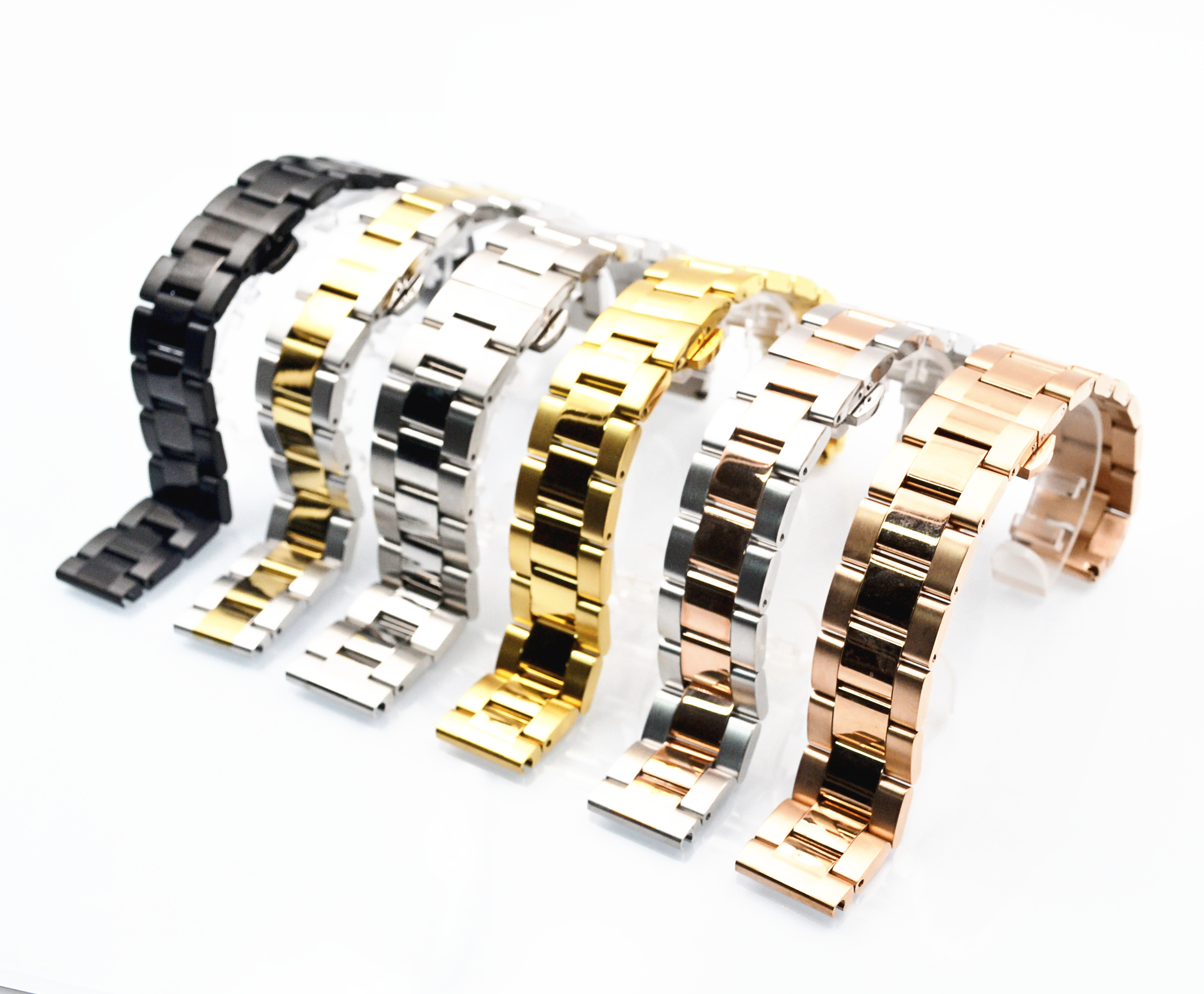 Fashion four colours PVD stainless steel watch bracelet  with quickrelease for smart bracelet smart watch 18/20/22/24mm