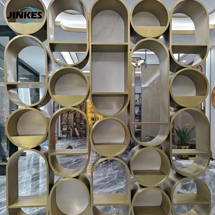 Decoration stainless steel screen popular gold plated metal panel privacy interior screen & room divider for house